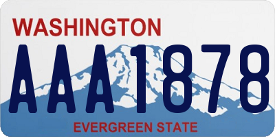 WA license plate AAA1878