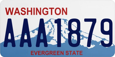 WA license plate AAA1879