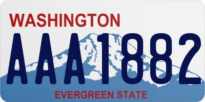 WA license plate AAA1882