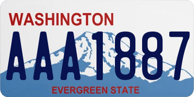 WA license plate AAA1887