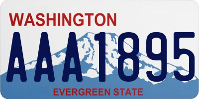 WA license plate AAA1895