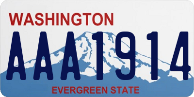 WA license plate AAA1914