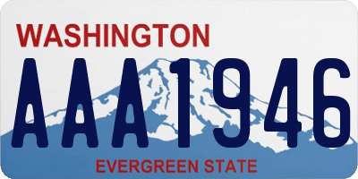 WA license plate AAA1946