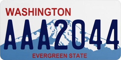 WA license plate AAA2044