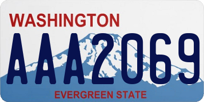 WA license plate AAA2069