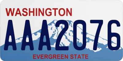 WA license plate AAA2076