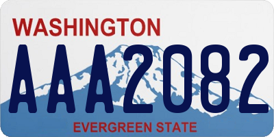 WA license plate AAA2082