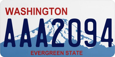 WA license plate AAA2094