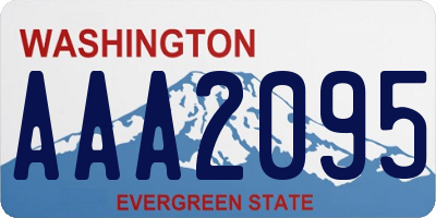 WA license plate AAA2095