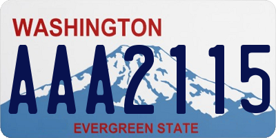 WA license plate AAA2115