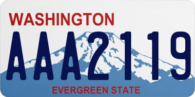 WA license plate AAA2119