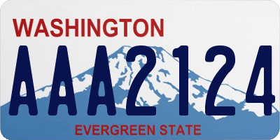 WA license plate AAA2124
