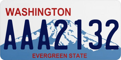 WA license plate AAA2132