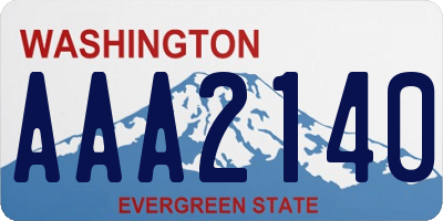 WA license plate AAA2140