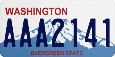 WA license plate AAA2141