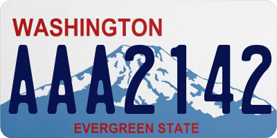 WA license plate AAA2142