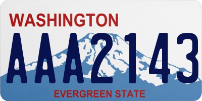 WA license plate AAA2143