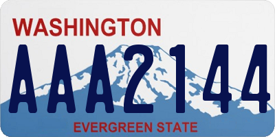 WA license plate AAA2144