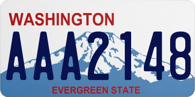 WA license plate AAA2148