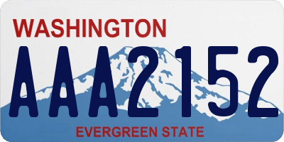 WA license plate AAA2152