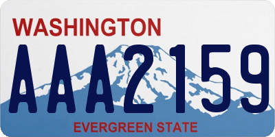 WA license plate AAA2159