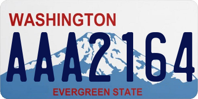 WA license plate AAA2164