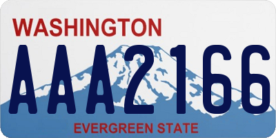 WA license plate AAA2166