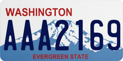 WA license plate AAA2169