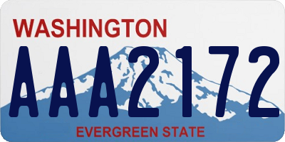 WA license plate AAA2172