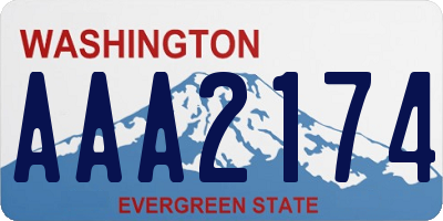 WA license plate AAA2174