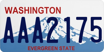 WA license plate AAA2175