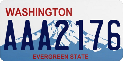 WA license plate AAA2176