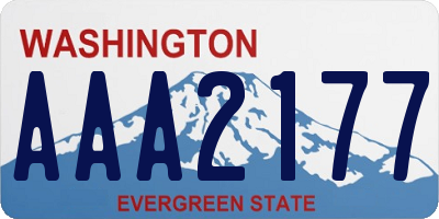 WA license plate AAA2177