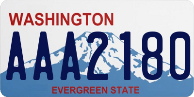 WA license plate AAA2180