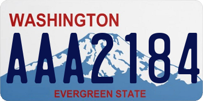 WA license plate AAA2184