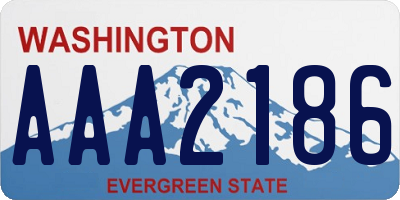 WA license plate AAA2186