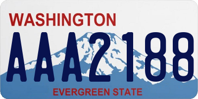 WA license plate AAA2188