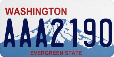 WA license plate AAA2190