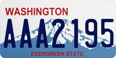 WA license plate AAA2195