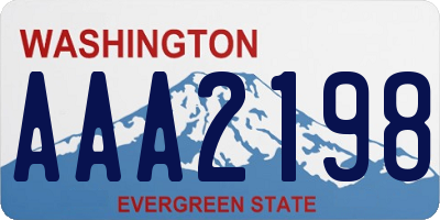 WA license plate AAA2198