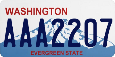 WA license plate AAA2207