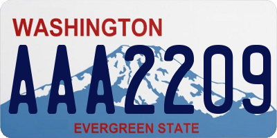 WA license plate AAA2209