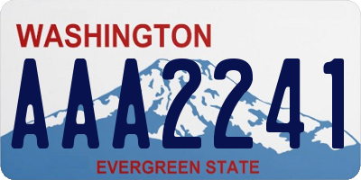 WA license plate AAA2241