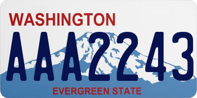 WA license plate AAA2243