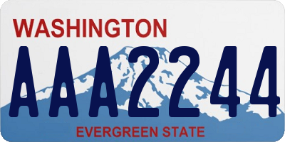 WA license plate AAA2244