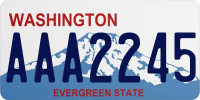 WA license plate AAA2245