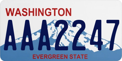 WA license plate AAA2247