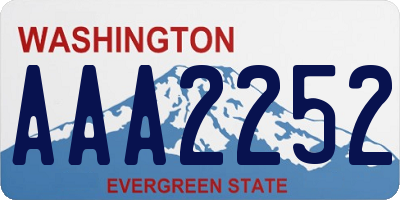 WA license plate AAA2252