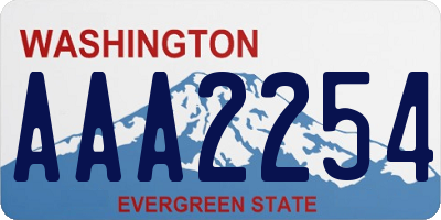 WA license plate AAA2254