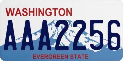 WA license plate AAA2256